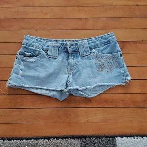 Shorts floral paisley detail pockets ripped